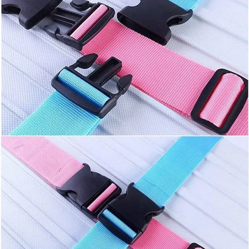 sangle de bagage en nylon réglable, 2 pièces, sangle à boucle pour valise de voyage, accessoires de voyage, emballage de valise, ceinture de sécurité