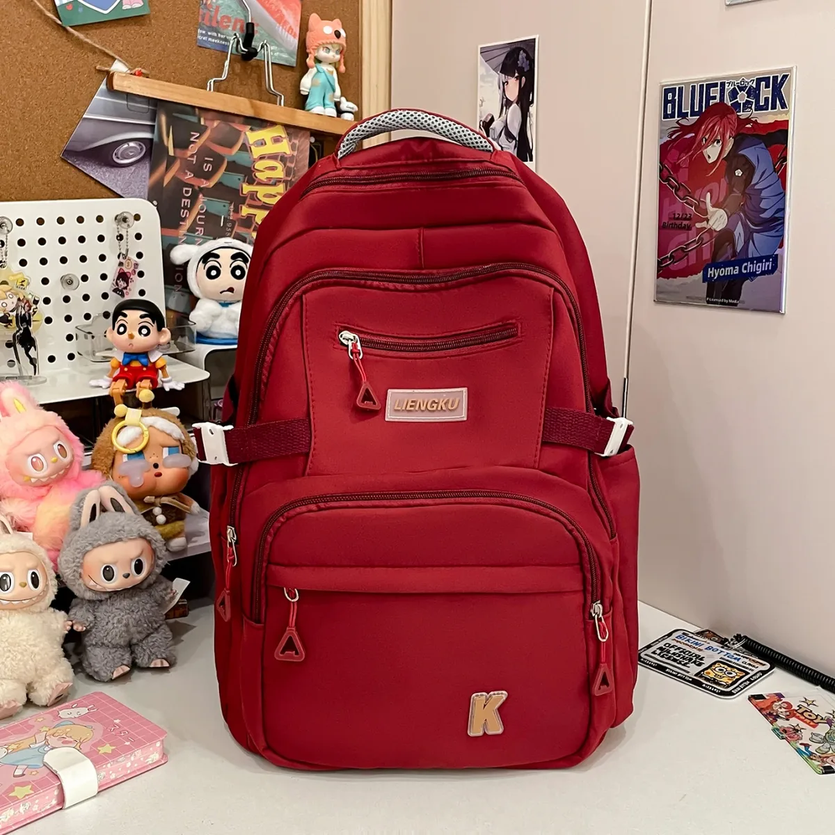 sac à dos polyvalent de couleur unie pour étudiants, sac à dos léger en nylon de grande capacité pour ordinateur, sac de voyage pour l'école et les déplacements