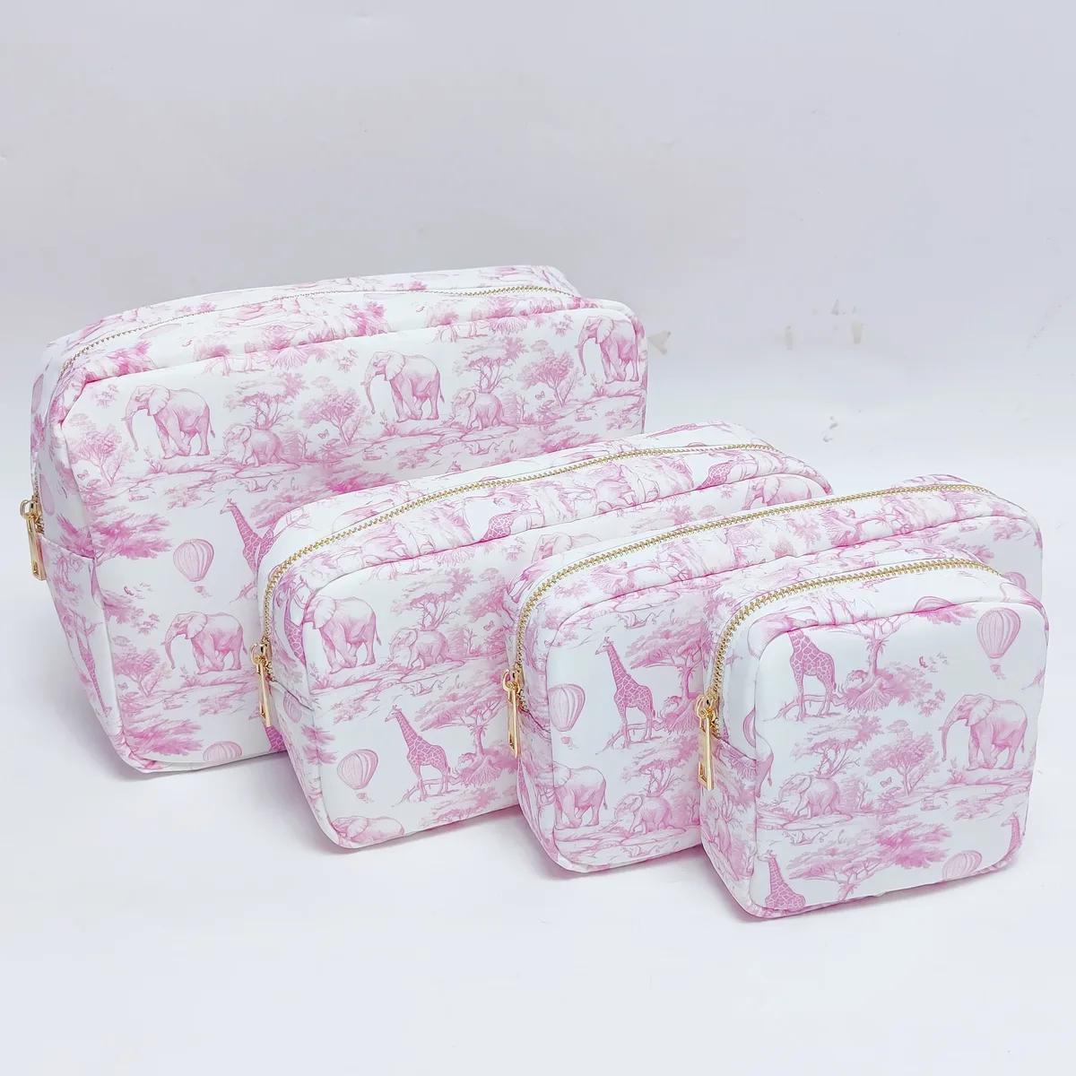sacs à cosmétiques en nylon imprimés d'animaux, trousse de toilette étanche pour dames, rangement à fermeture éclair, pochettes de voyage portables pour organisateur de maquillage pour femmes
