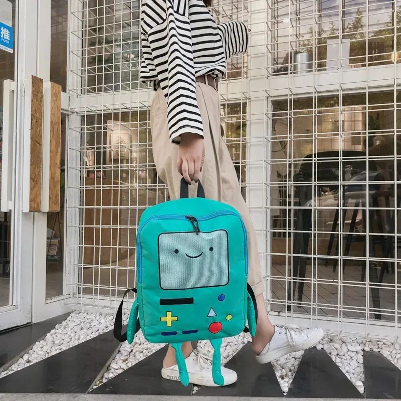 sac à dos robot dessin animé 3d kawaii, sac d'école en toile de 14 pouces, sac à dos d'extérieur unisexe à la mode pour étudiants, cadeau mignon pour la rentrée scolaire pour enfants