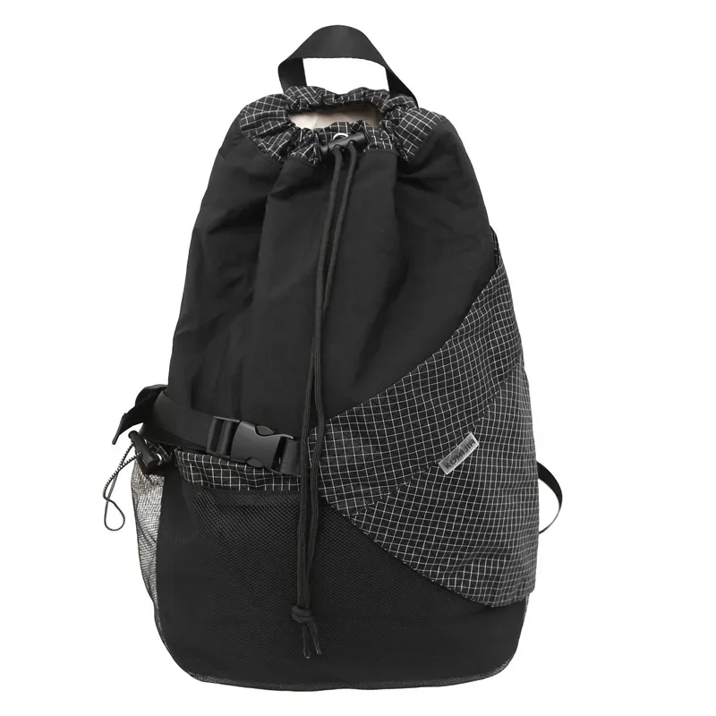 sac à dos multifonction étanche pour hommes et femmes, sac à dos de voyage avec cordon de serrage, style techwear hip hop, sac à bandoulière pour ordinateur portable