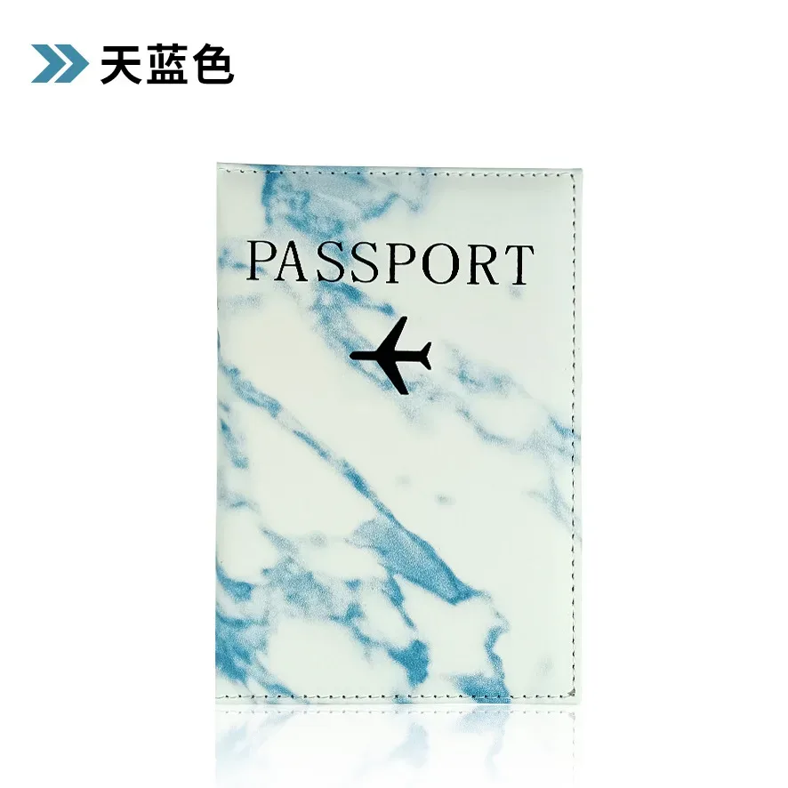 couverture de passeport en cuir pu, porte-passeport de voyage simple avec lettres d'avion imprimées pour femmes et hommes, cadeau de mariage à la mode