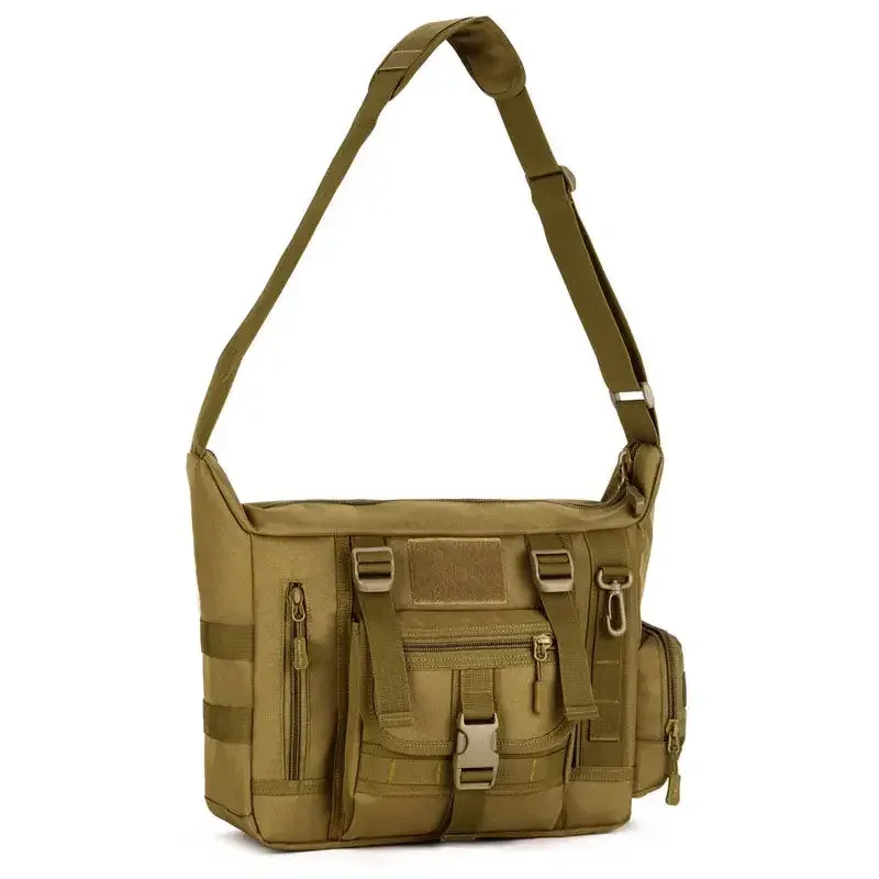 sac à bandoulière militaire tactique étanche multi-poches, sac à bandoulière pour ordinateur portable, sac messager molle pour documents a4, fourre-tout de voyage