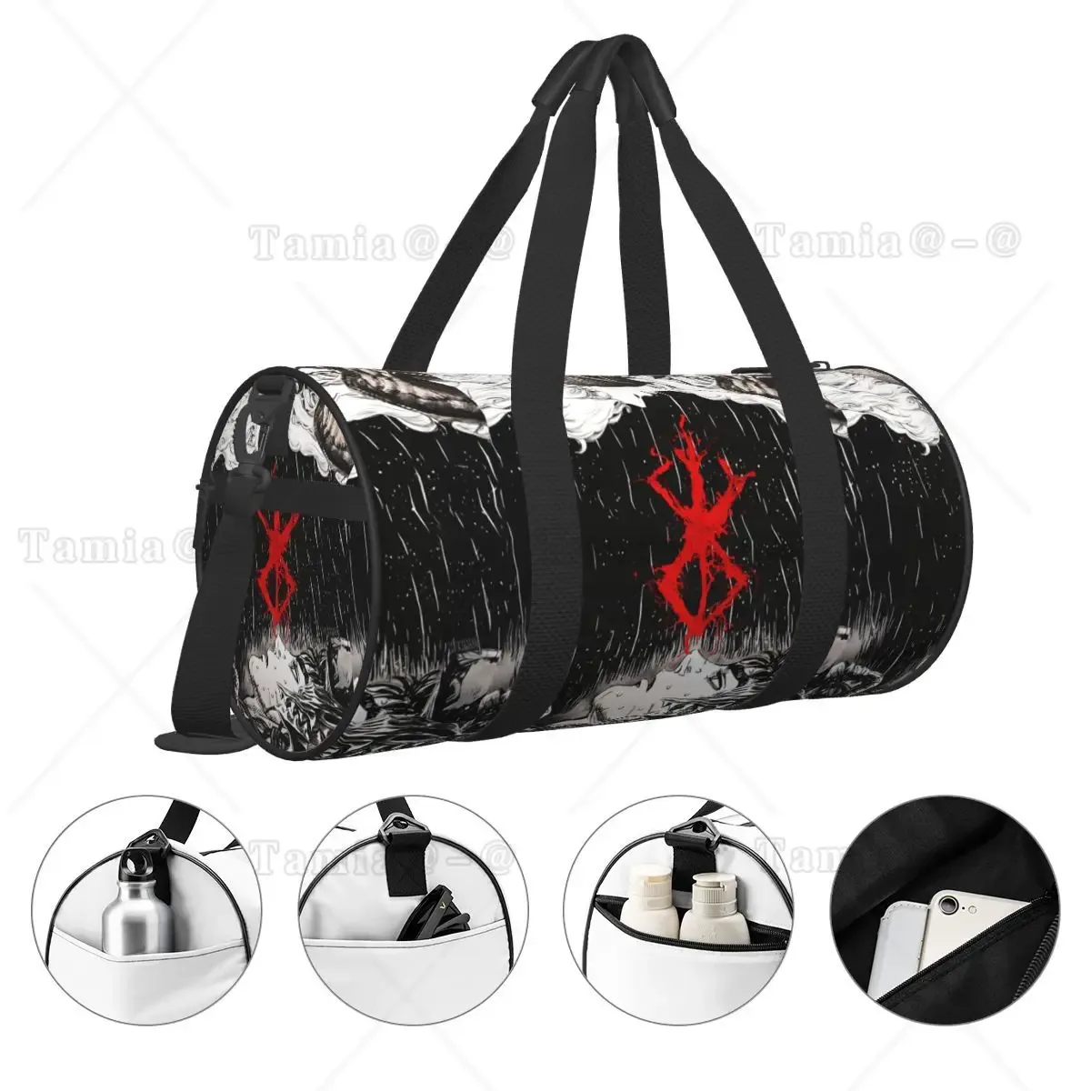 bereserk-sac de sport étanche avec poche pour homme et femme, anime japonais, sac à dos de voyage, sac de week-end, sac de sport de natation
