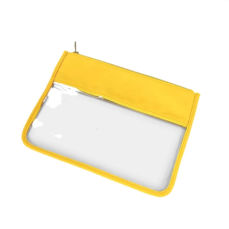 pochette classique en pvc transparent, sac de voyage transparent étanche pour cosmétiques, rouges à lèvres, brosse, sac à main en plastique avec fermeture éclair, organisateur de maquillage de toilette
