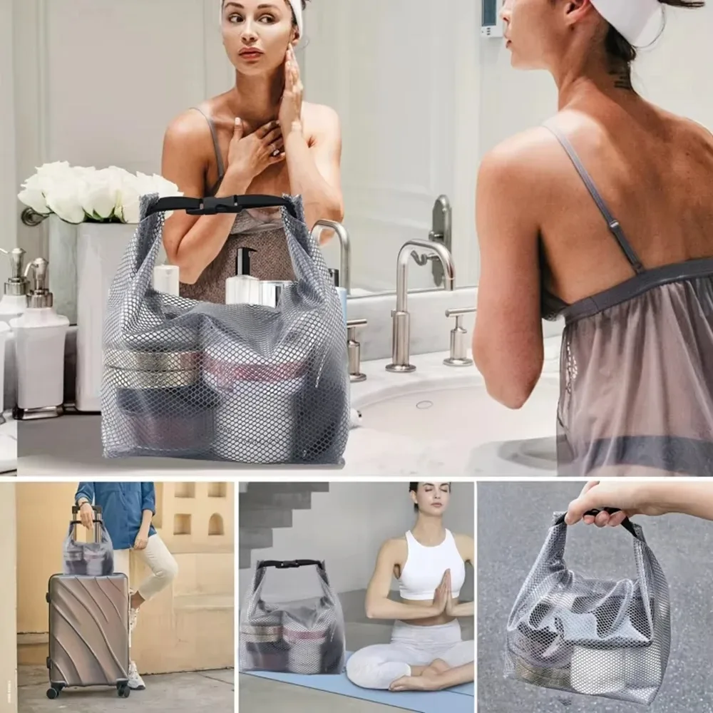 sac de rangement portable et étanche pour vêtements de sport, idéal pour la natation et la salle de bain, sac élastique de grande capacité pour le rangement.