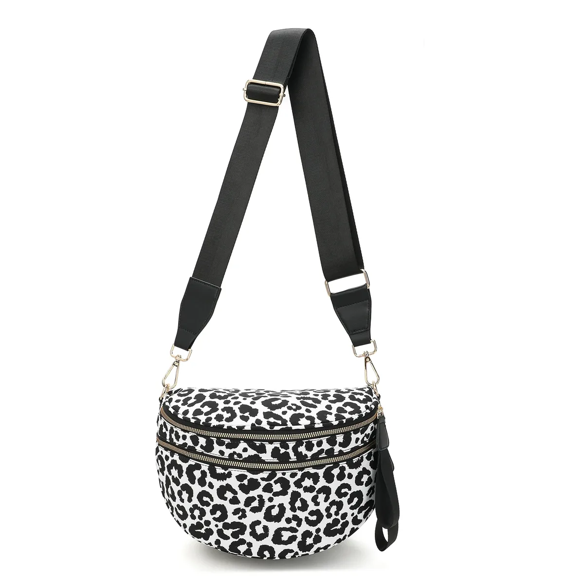 doyogi noir et blanc à carreaux spacieux bum sac sacs à bandoulière pour femmes en nylon essentiels de voyage sac de maman sac à couches pour maman