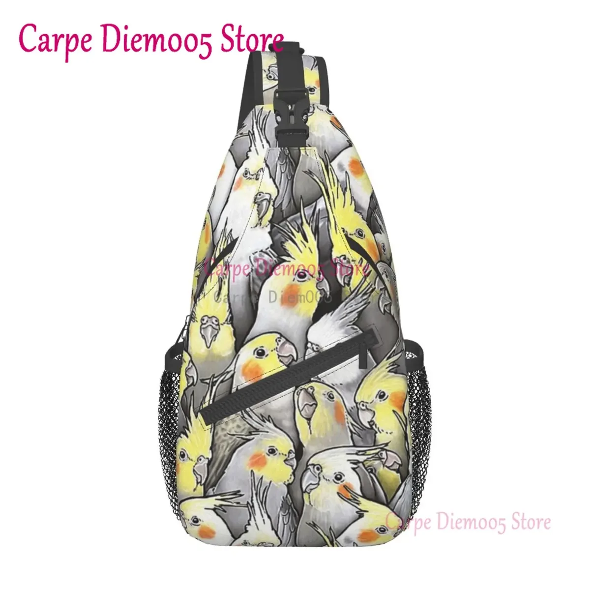 sac à bandoulière perroquet gris africain pour hommes, sac à dos à bandoulière pour la randonnée