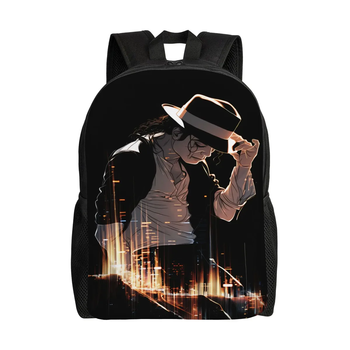 michael mj sac à dos unisexe respirant en polyester, sacs d'école amusants, sac à dos de voyage design
