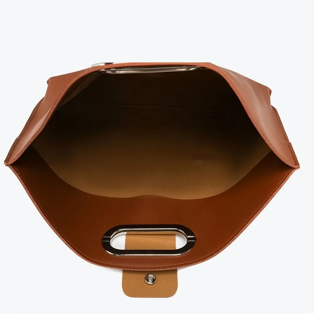 sac fourre-tout de bureau en pu tendance, couleur unie, pour ordinateur portable, grande capacité, sacoche pour filles