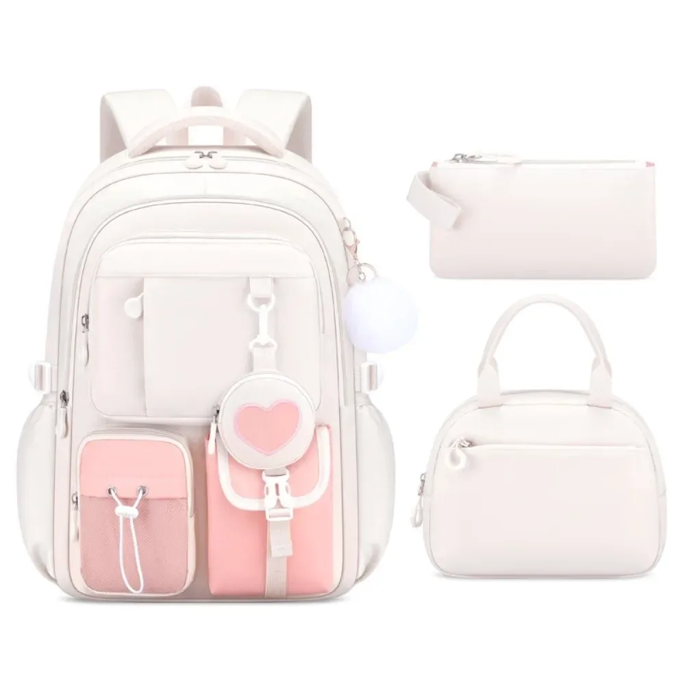 sac à dos grande capacité avec trousse intégrée, design orthopédique, série love, sac à dos princesse multifonctionnel style mochila