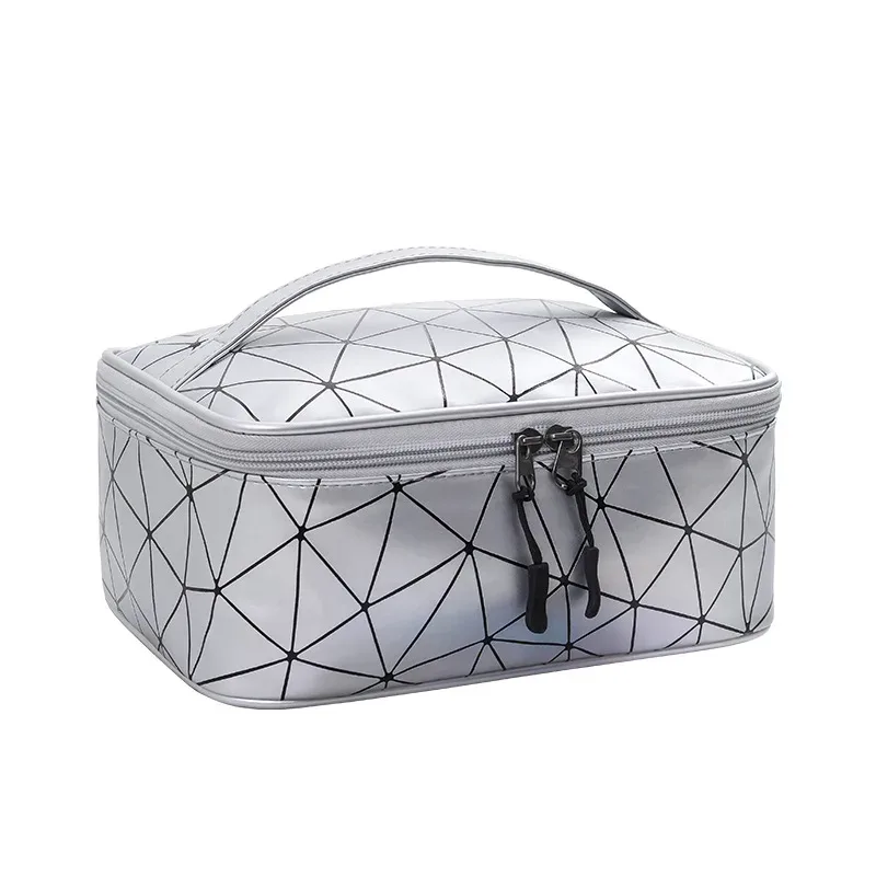 sac de maquillage en pu pour femmes, nouveau design de marque, portable, grande capacité, étanche, sac de rangement pour toilettes de voyage, bx018