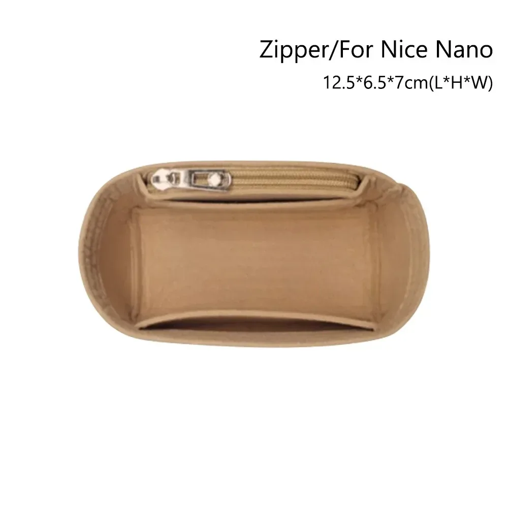 sac à main en feutre, sac d'insertion, organization de rangement, sac interne, support de sac, organisateur de sac portable pour lv nice nano/mini/bb/19/26