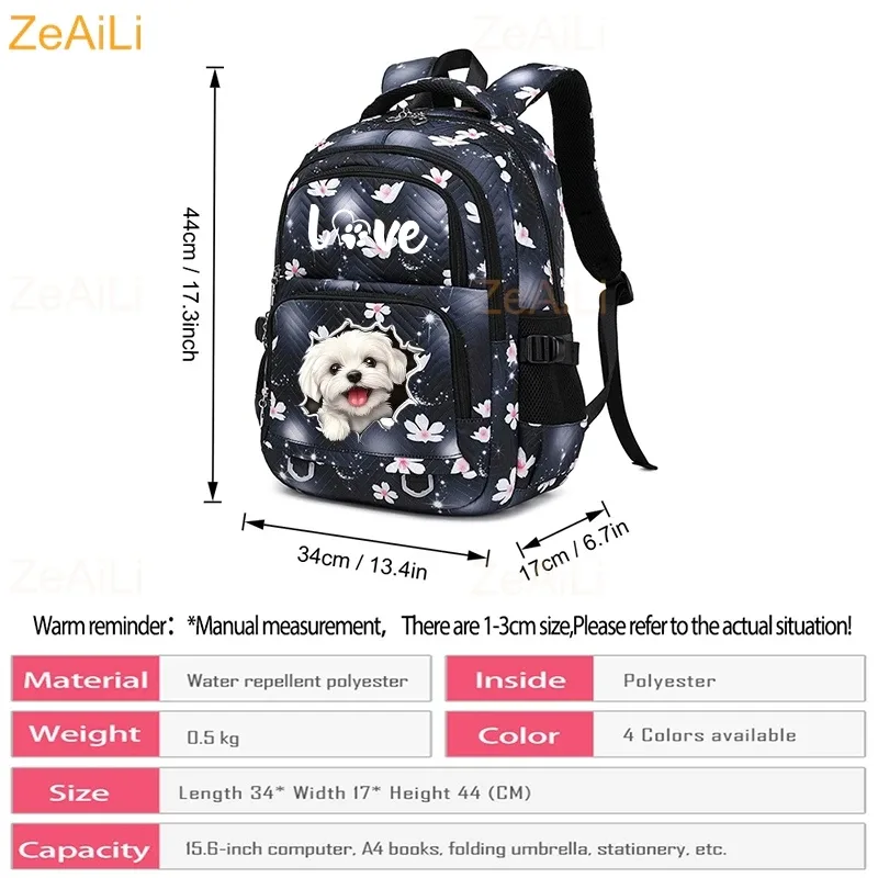 sac à dos imperméable pour femmes, motif libellule et floral, sac de voyage pour adolescentes, cartable pour adolescentes, mochila