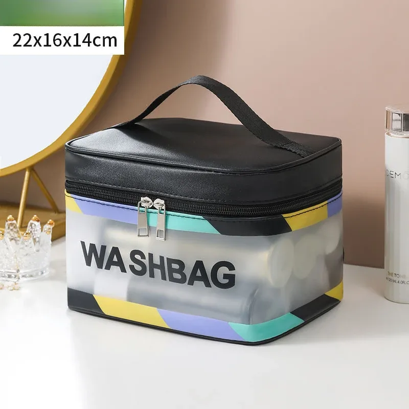 trousse de maquillage mate, grande capacité, imperméable, sac de rangement pour cosmétiques, trousse de maquillage portable à main