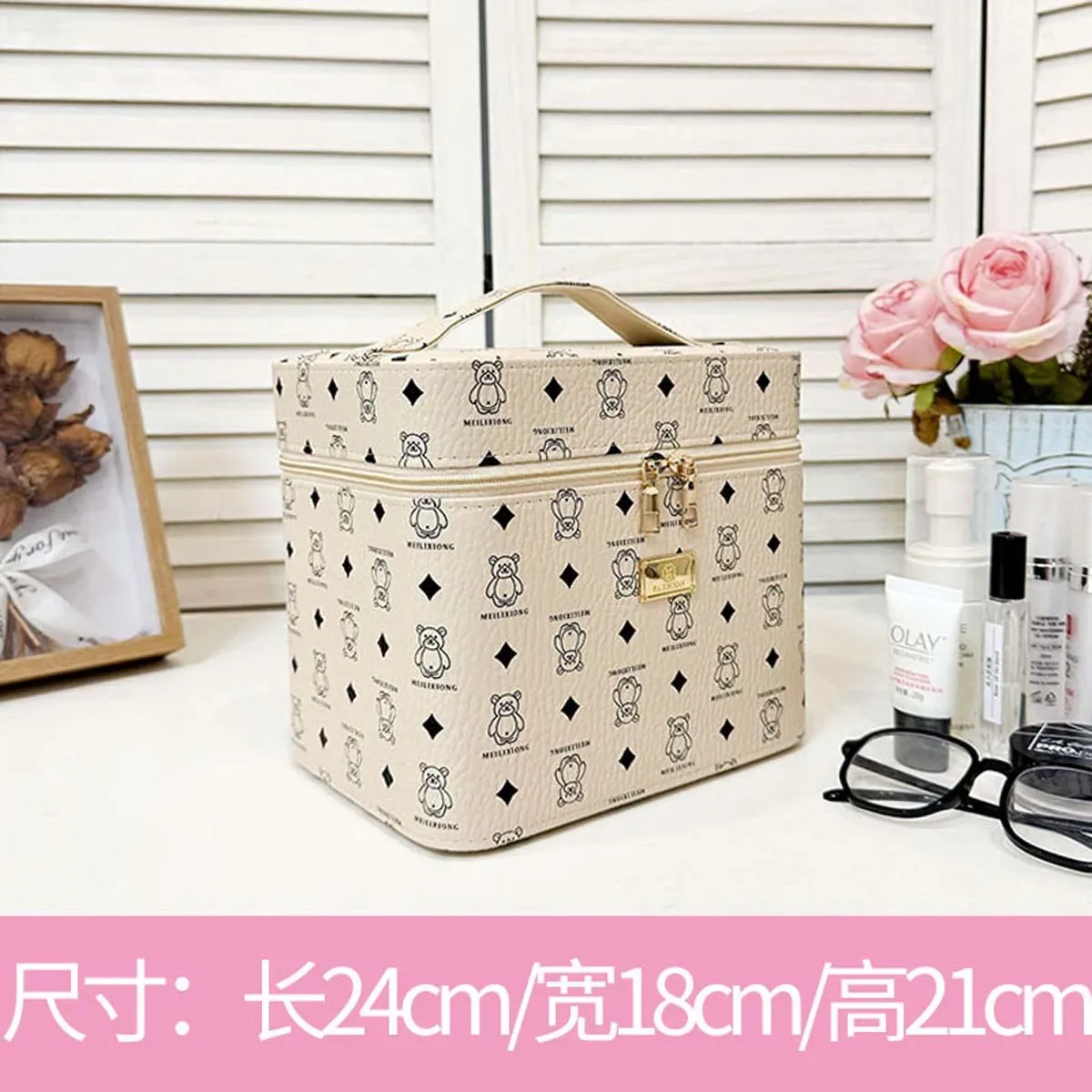 trousse de maquillage chancelier avancée, haute qualité, grande capacité, portable, boîte de rangement de cosmétiques, valise de voyage spéciale, mode, nouveau