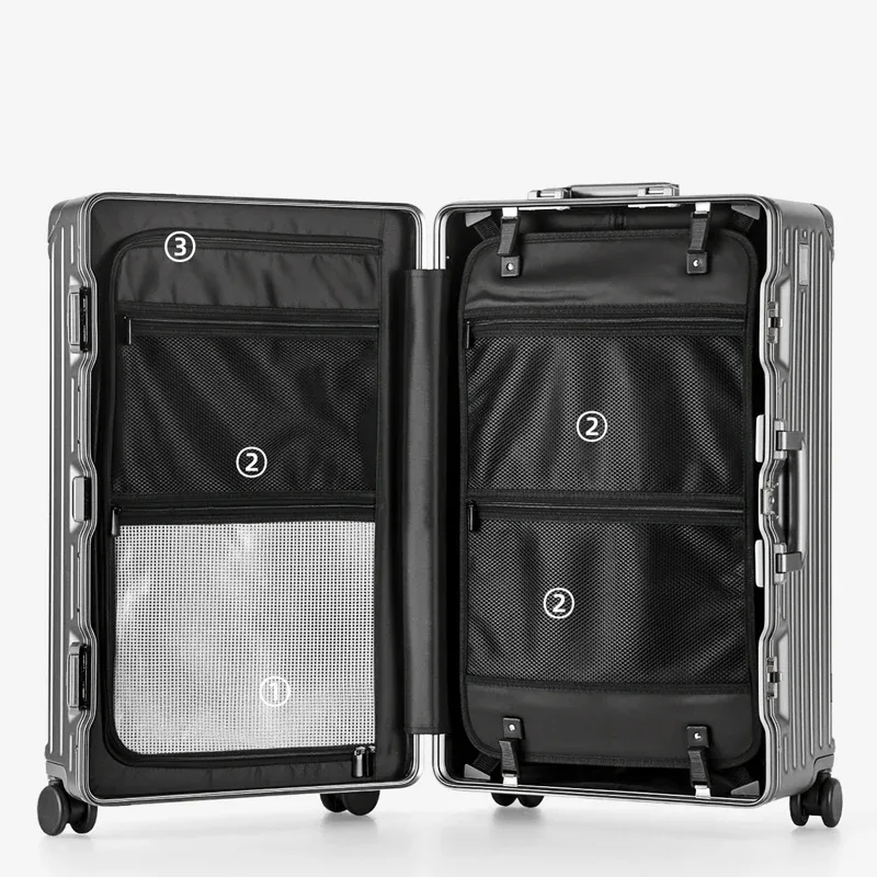 valise ko-ku de grande taille 32 pouces, cadre en aluminium épaissi, bagage de voyage d'affaires 20 pouces, valise de voyage 26 pouces sur roulettes avec serrure tsa