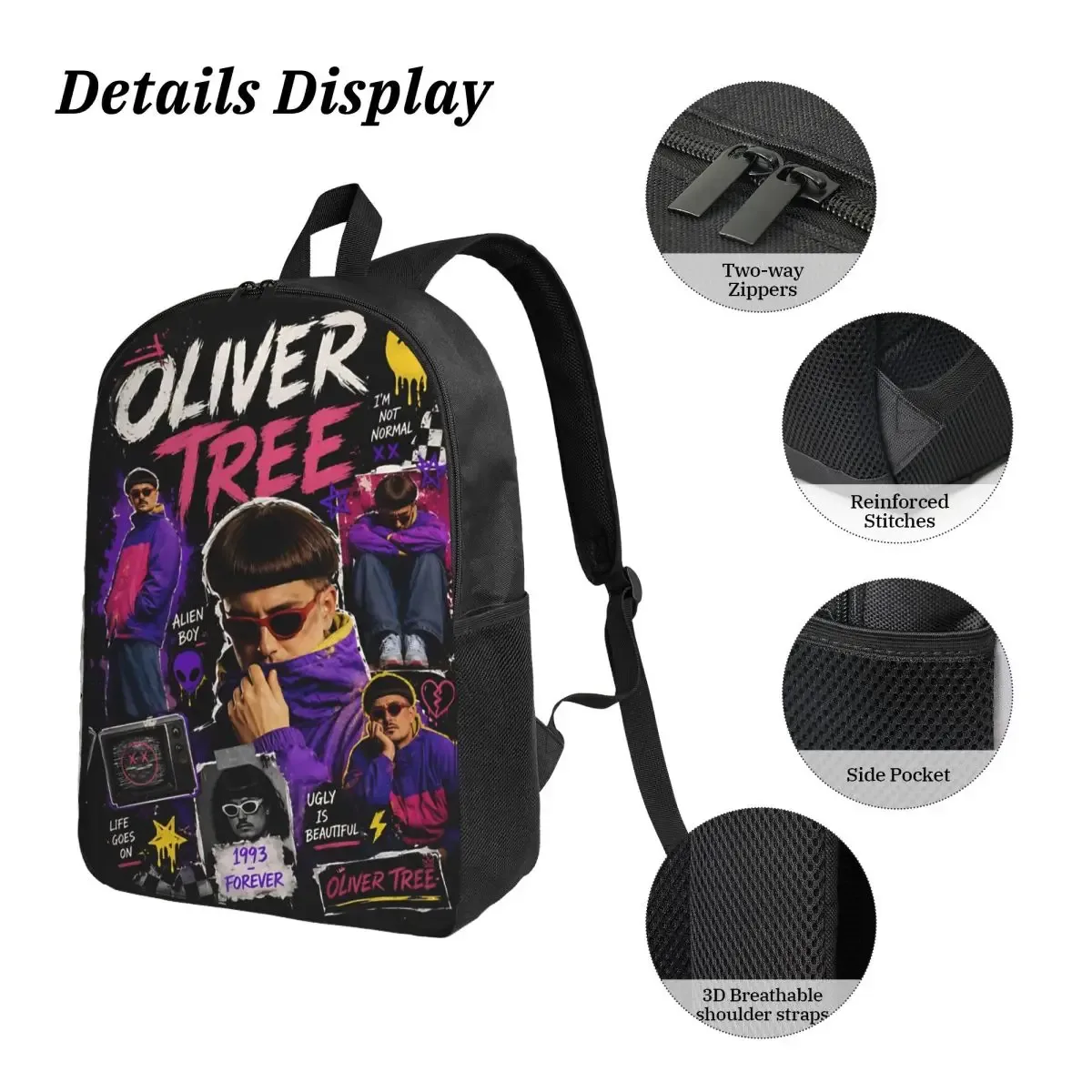 sac à dos commémoratif rip oliver tree pour adolescents, sac à dos pour ordinateur portable, sac à déjeuner, trousse à crayons, 3 pièces/ensemble