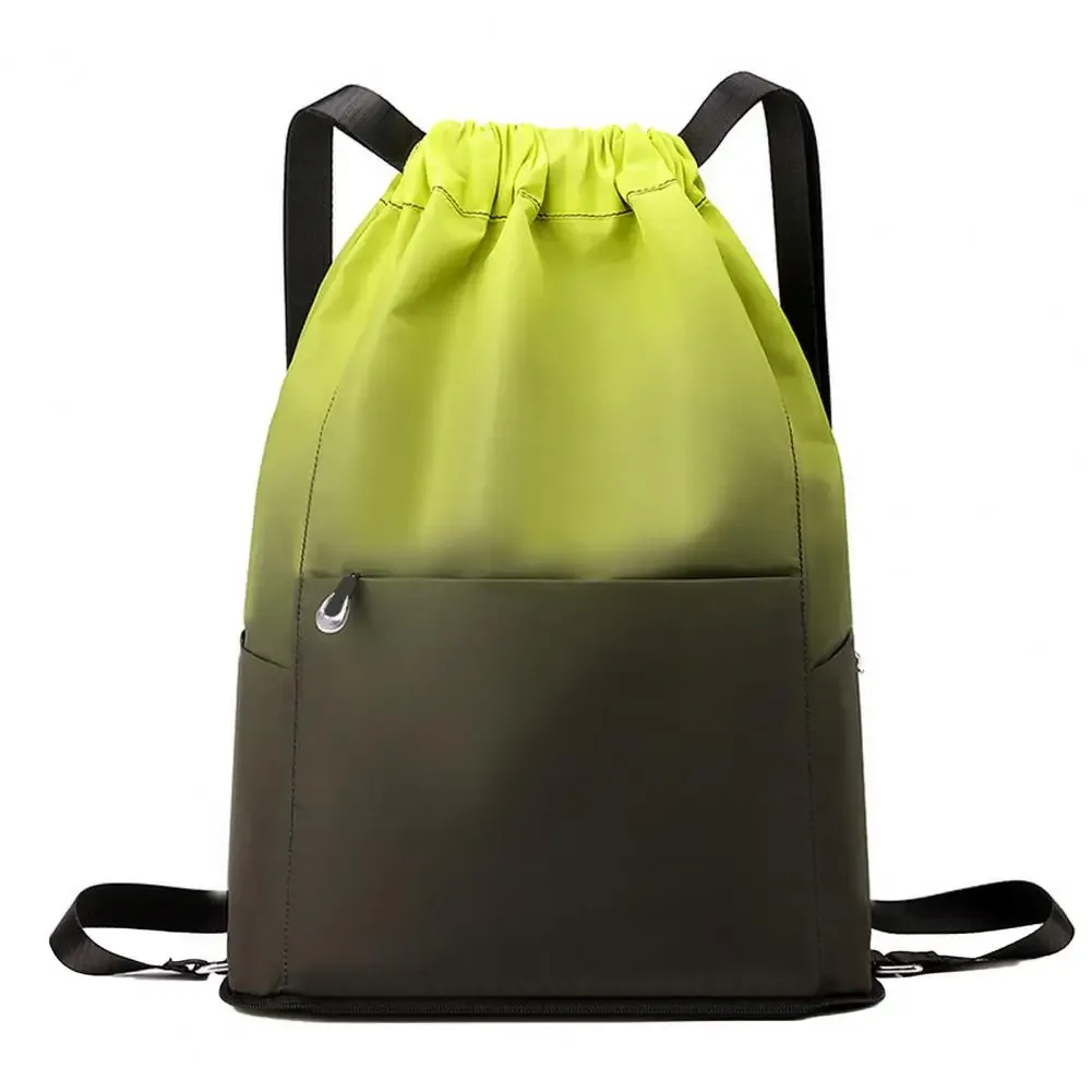 sac à dos de sport à cordon de serrage, sac de basket-ball de couleur dégradée imperméable, sac à dos de sport pliable pour hommes et femmes, natationurs d'entraînement de football