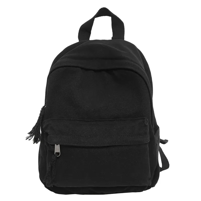 petits sacs à dos 100% coton pour femmes, sacs de loisirs ou de voyage en toile solide, sacs d'école mignons en tissu pour enfants, sacs à bandoulière vert