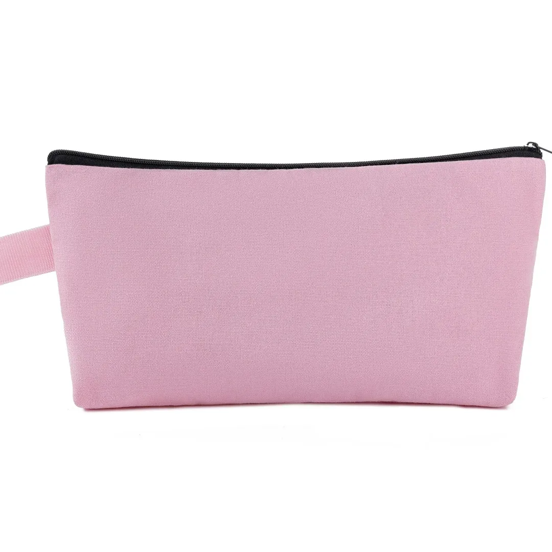organisateur voyage cosmétique tissu coton couleur solide fermeture éclair crochet grande capacité sac rangement pinceaux maquillage papiers toilette