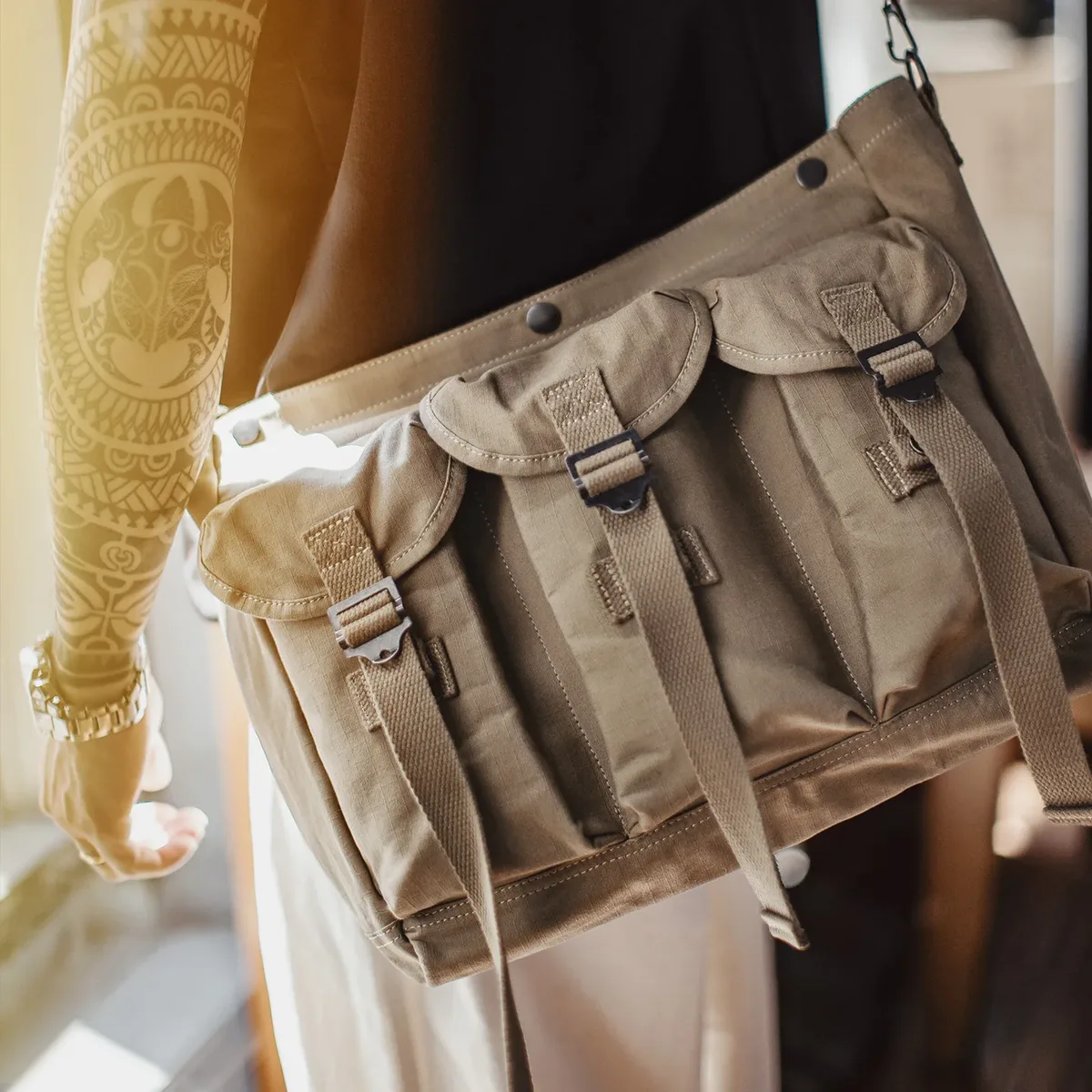 maden vintage extérieur sac à bandoulière hommes grande capacité épaule messager fourre-tout voyage décontracté sac de tous les jours