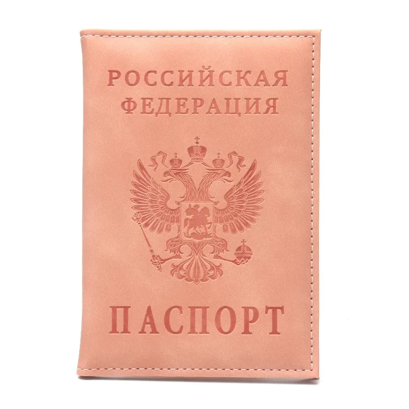 porte-passeport en cuir pour hommes et femmes, style fédération russe, étui pour passeport, porte-carte d'identité, porte-billet