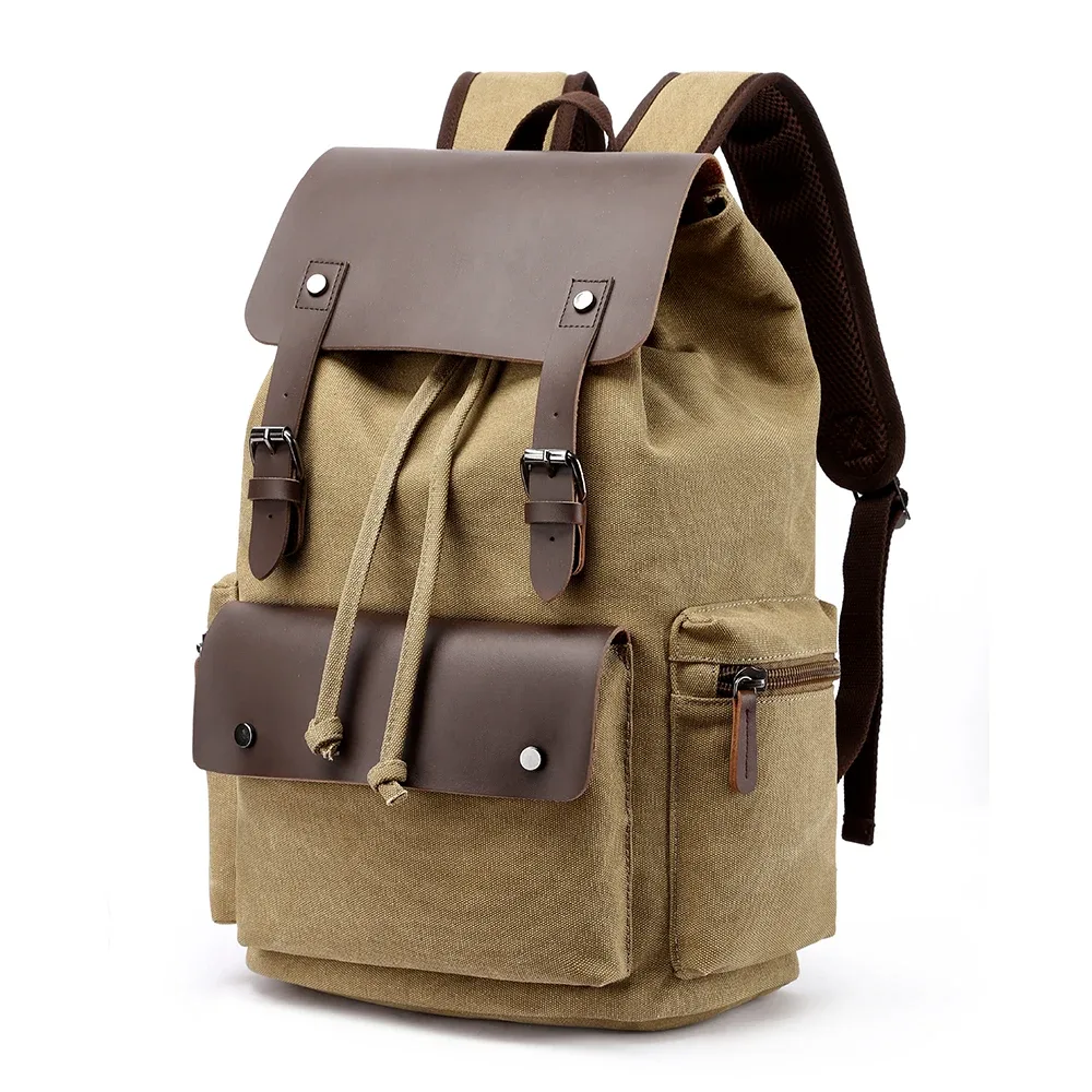 sac à dos rétro en toile pour hommes, grande capacité 20-35l, sac antivol, résistant à l'usure, pour adolescents, livraison directe