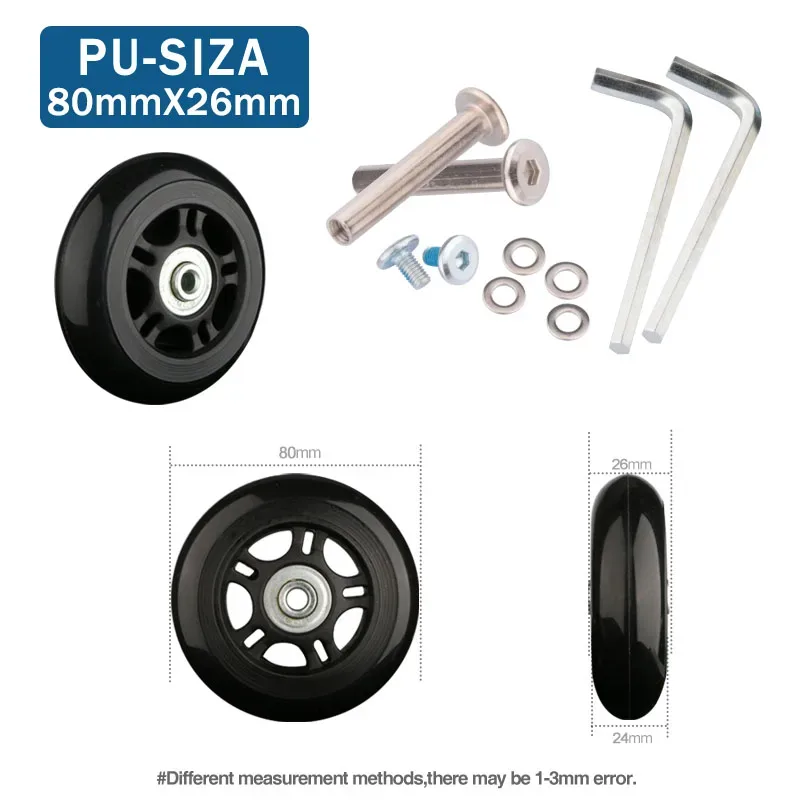 roues de rechange pour valise, roulettes silencieuses universelles, accessoires pour valises de 20 à 28 pouces
