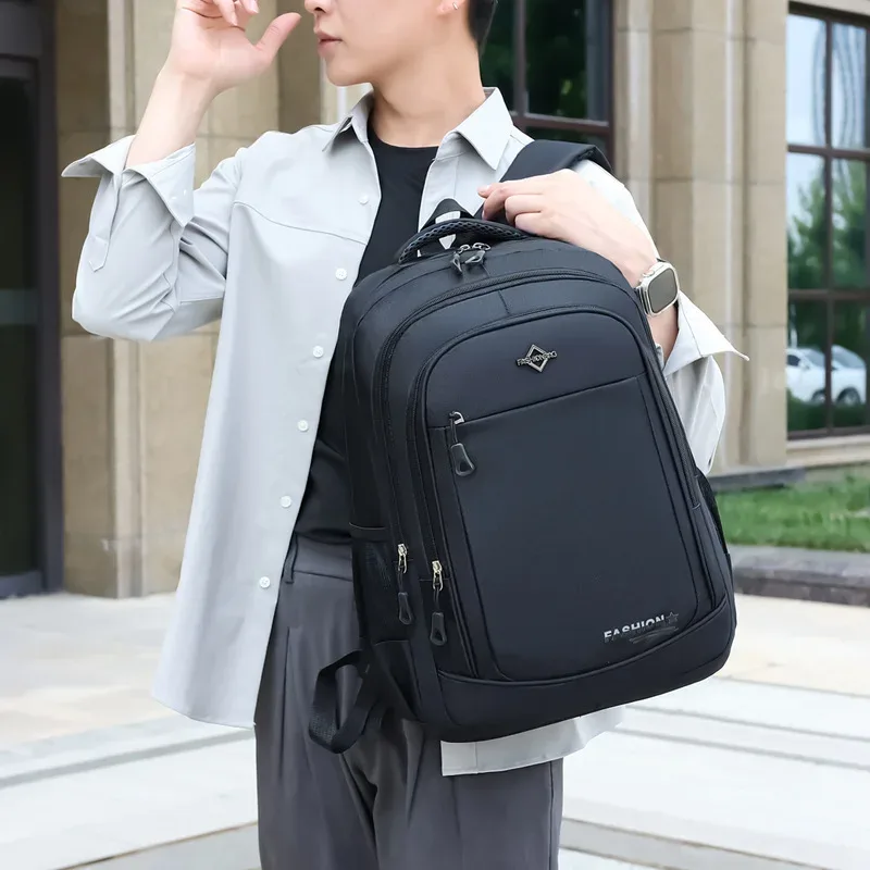 sac à dos homme affaires déplacements affaires grande capacité voyage sac à dos décontracté couleur unie étudiant