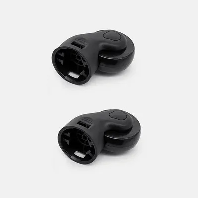 roues universelles amovibles plastique noires métalliques accessoires remplacement bagages pièces réparation travail atelier voyage modification valises