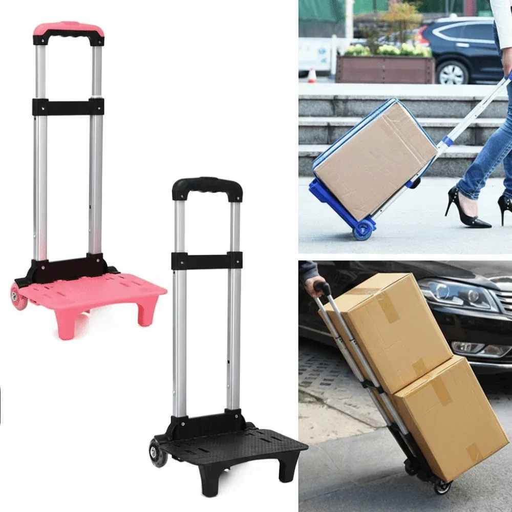 chariot de transport pliable et durable pour bagages, animaux de compagnie, sacs à dos d'étudiant, avec poignée télescopique
