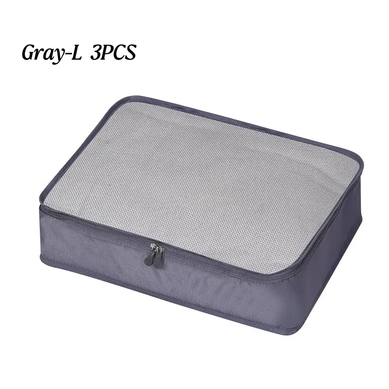 sac de rangement de voyage multifonctionnel compressible, 1/3 pièces, sac de rangement de voyage étanche, organisateur de bagages portable, 3 tailles s m l