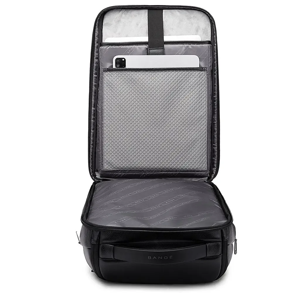 sac dos cuir vache noir texture grainée poche limon 20 35 litres voyage business école