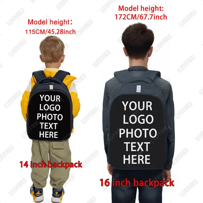 sac dos polyester noir bandoulique réfléchissante poches latérales ouvertes informatique décontracté dessin animé adolescents étudiants usage voyage