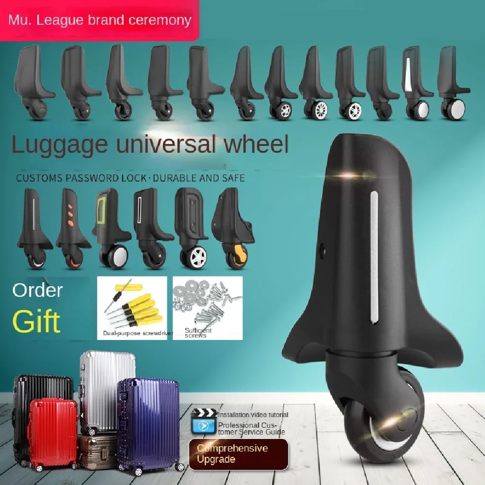 accessoires de roulettes pour bagages, roulettes universelles, accessoires de valise en cuir, roulettes de remplacement pour valise à roulettes