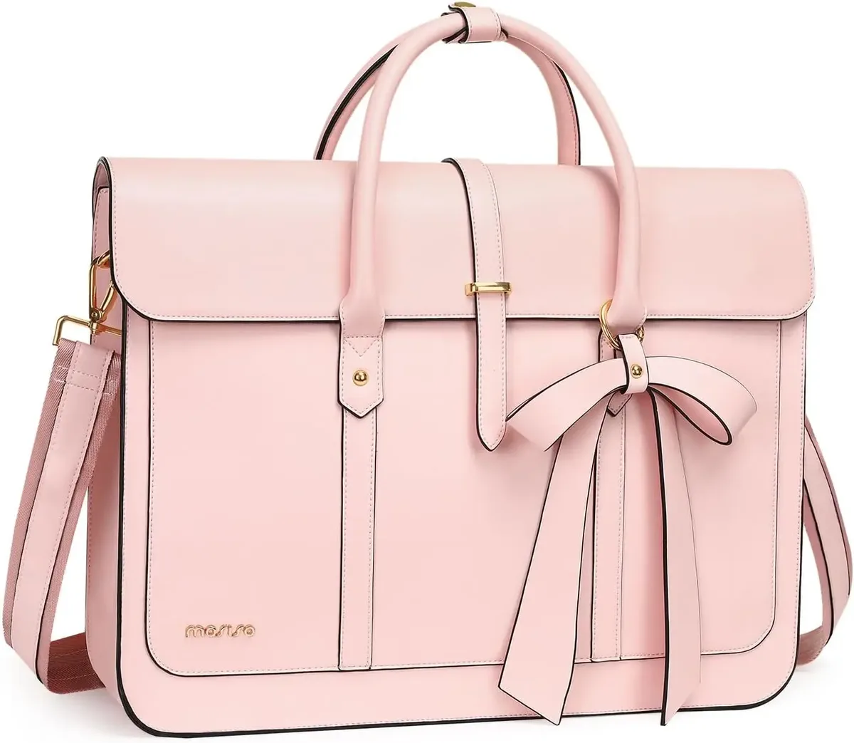 mosiso sac fourre-tout pour femme pour macbook 13 14 15 16 17.3 pouces ordinateur portable en cuir pu sac à bandoulière sac à dos sac à main double usage