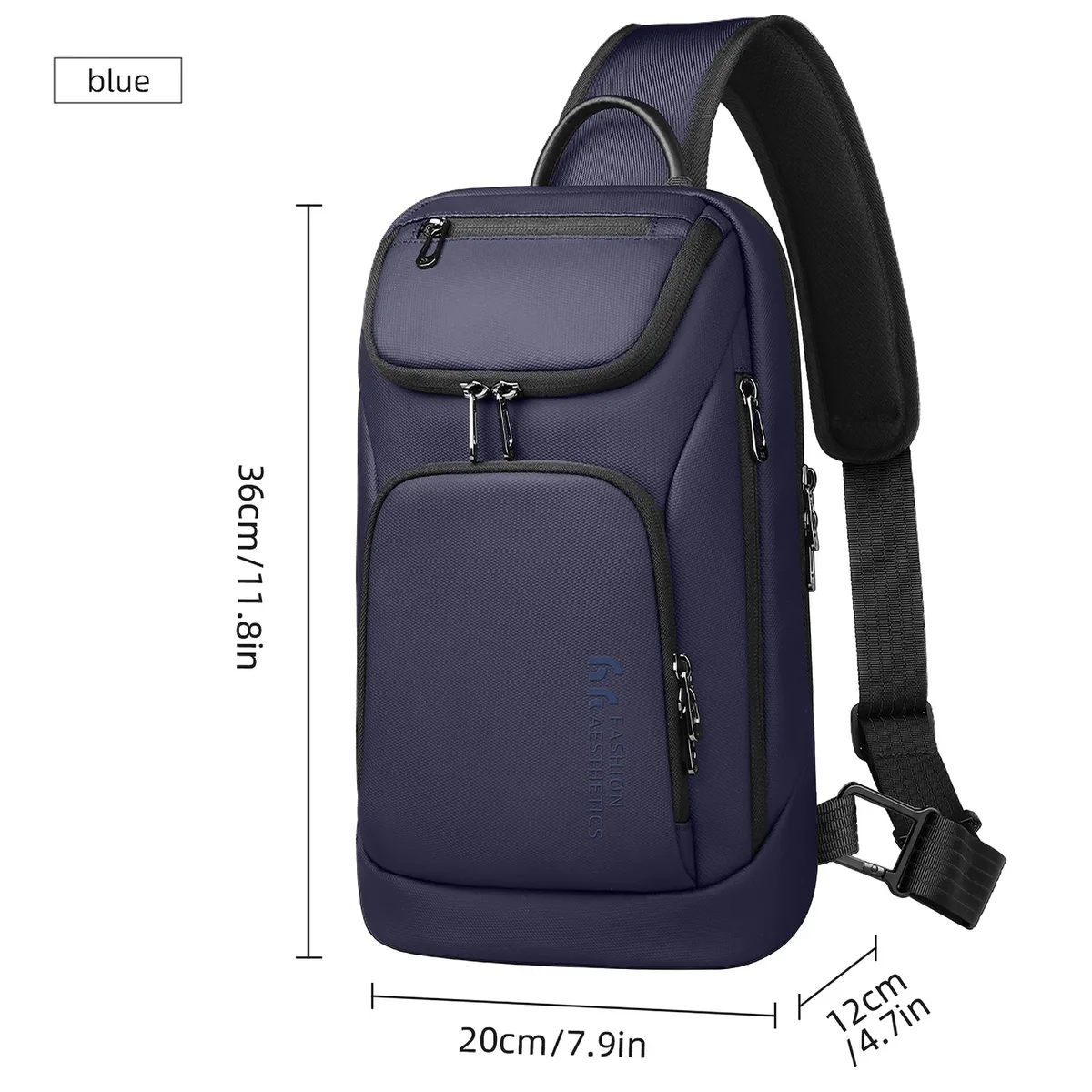 hk – sac à bandoulière d'affaires pour hommes, sacoches portables à bandoulière, sac de poitrine étanche pour voyage court voyage pour ipad de 11 pouces