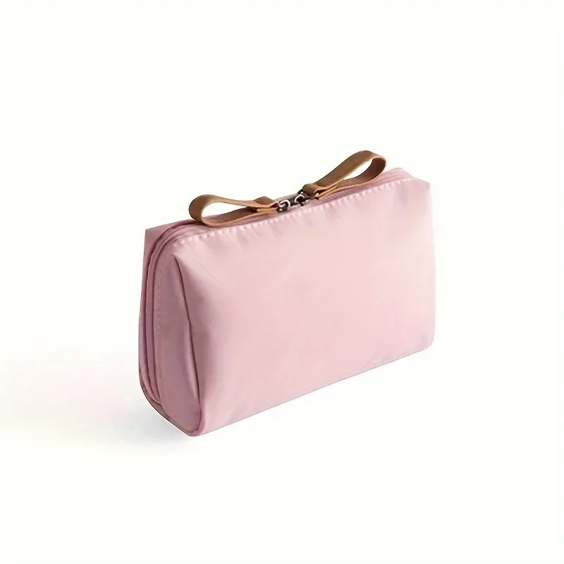 nouveau sac à cosmétiques portable pour femmes, sacs de maquillage de couleur unie, pochette pour pièces de monnaie, trousse de toilette, étui de rangement de maquillage étanche, sacs de rangement