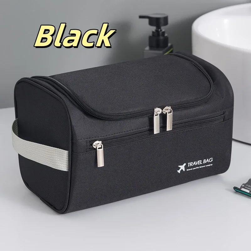 trousse de toilette de voyage portable, sac de rangement pliable de grande capacité, sac de rangement multifonctionnel à crochet