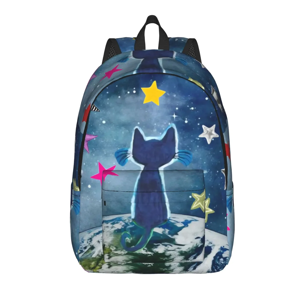 sac à dos pete le chat et ses chaussures blanches, sacs à dos d'entraînement unisexes en polyester, légers et élégants, sacs à dos pour lycée