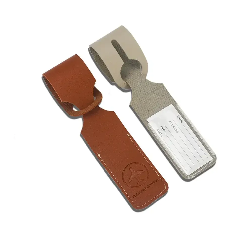 étiquette en cuir pu pour valise d'avion, carte d'embarquement, accessoires de voyage, bagage, vacances, enregistrement