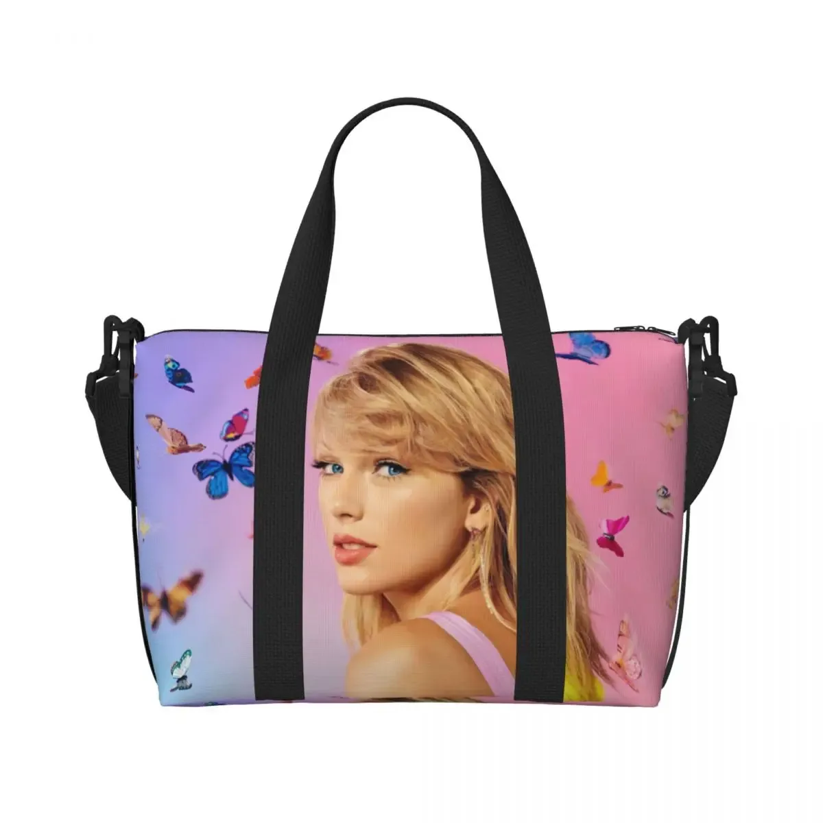 sac fourre-tout personnalisé eras tour pour femme, chanteur pop américain de taylor's swift, grande capacité, plage, salle de sport, sacs de voyage, 1989