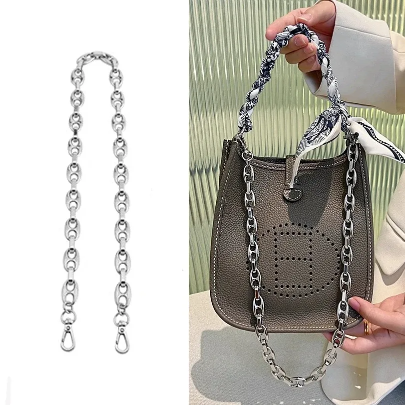 Chaîne de sac en métal de haute qualité, sangle de Transformation de remplacement sous les bras, sac à bandoulière, chaînes d'extension, accessoires de bricolage