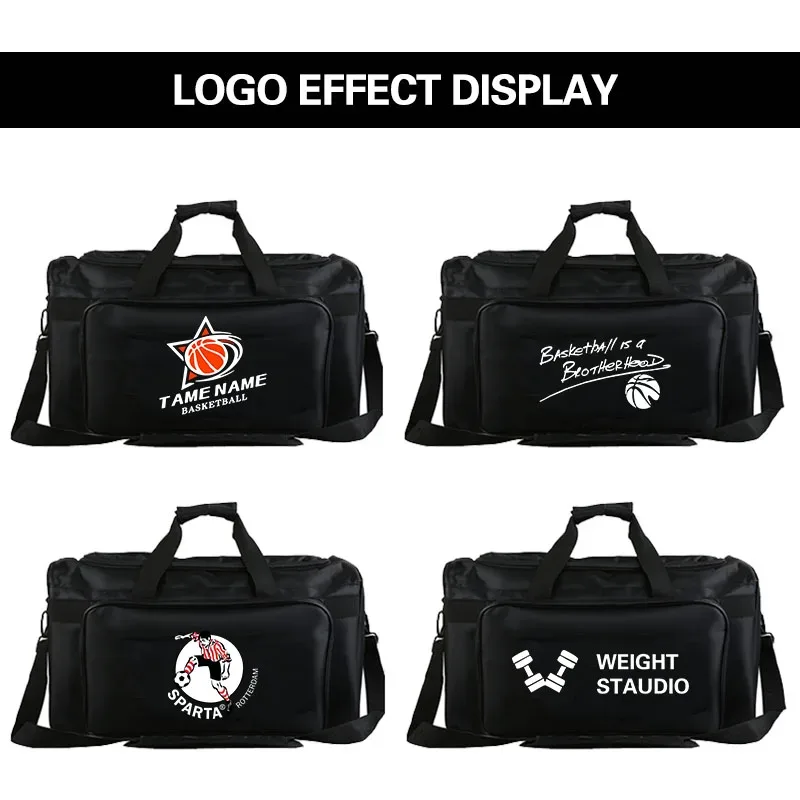 sac de sport de basketball grand format avec logo personnalisé, sac de gym imperméable diy, sac de fitness, personnalisation personnalisée, sac d'entraînement pour équipe de football