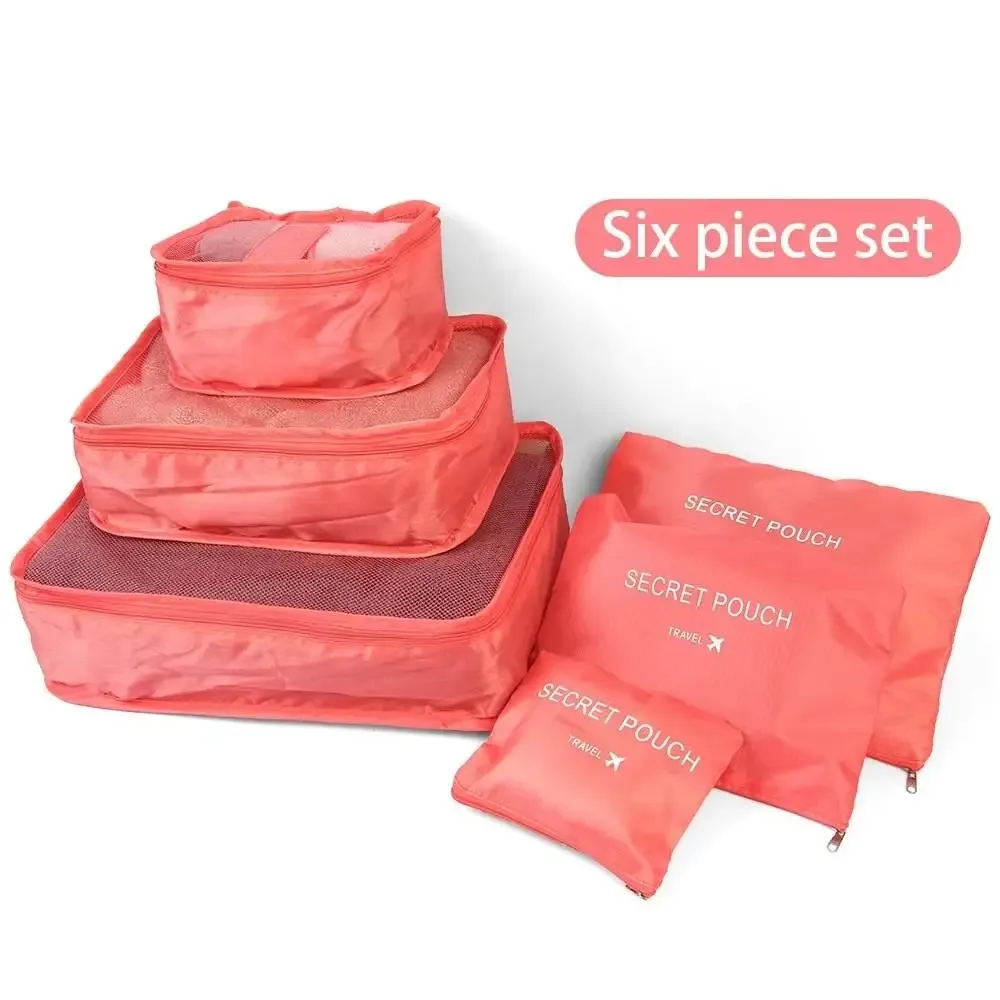 homefish lot de 6 cubes de rangement de voyage en tissu oxford imperméable pour vêtements, chaussures, sous-vêtements, valise et bagages