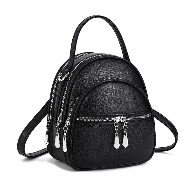 sac à dos multifonctionnel de haute qualité pour femmes, un nouveau mini sac à main de couleur unie, au style scolaire décontracté