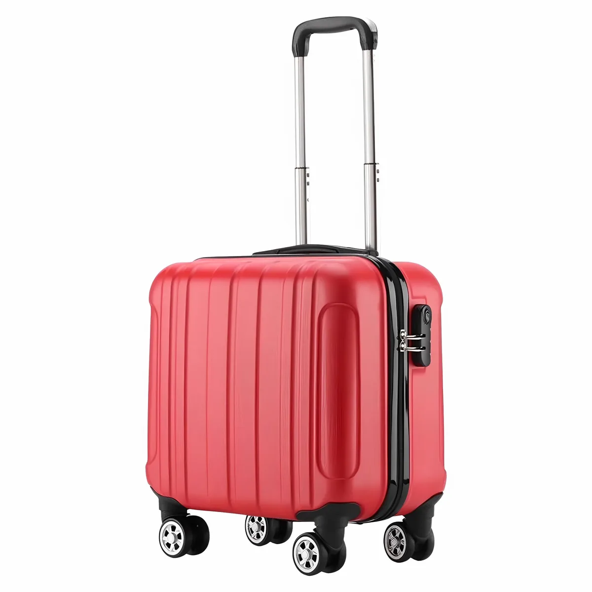 petite valise d'embarquement de 14 pouces, roues universelles, compartiment à bagages, boîtier de chariot