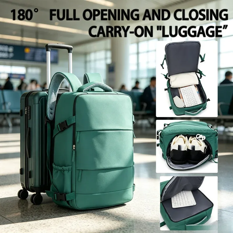 Sac à dos de voyage léger, bagage à main de grande capacité pour les voyages de week-end avec les compagnies aériennes à prix abordables