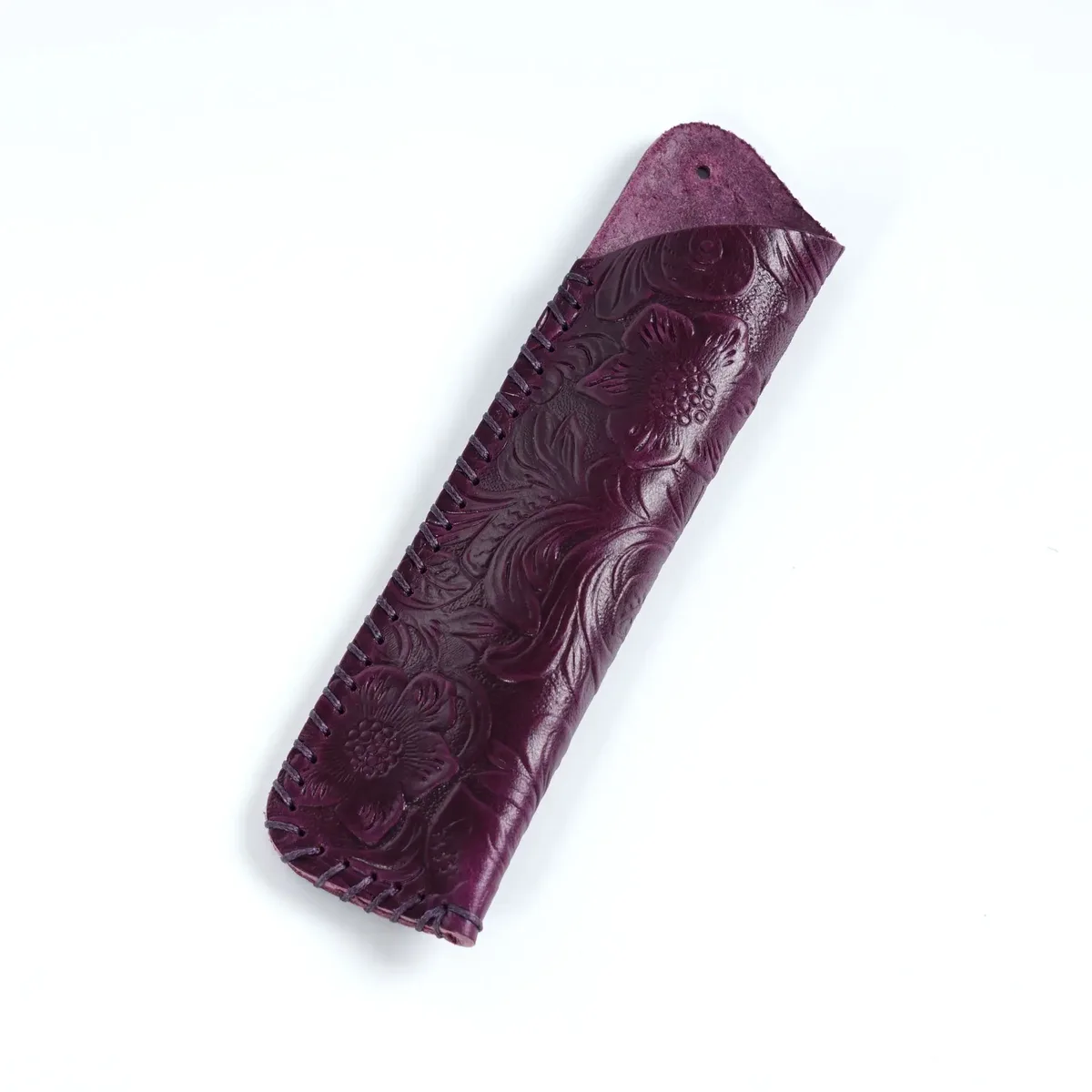 étui à stylos en cuir véritable fait main, cadeau créatif, style rétro simple et personnalisé, en cuir de vachette pleine fleur, housse de protection